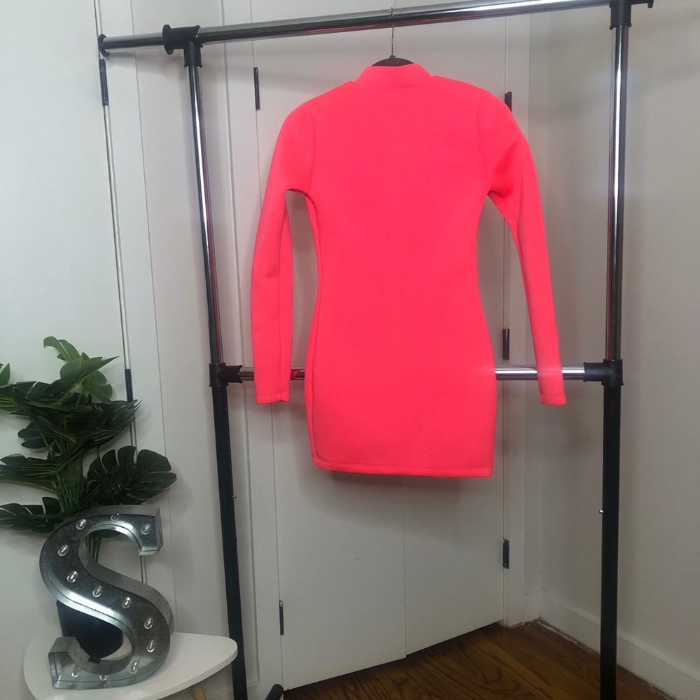 Neon Pink Mini Dress - Picture 2 of 2
